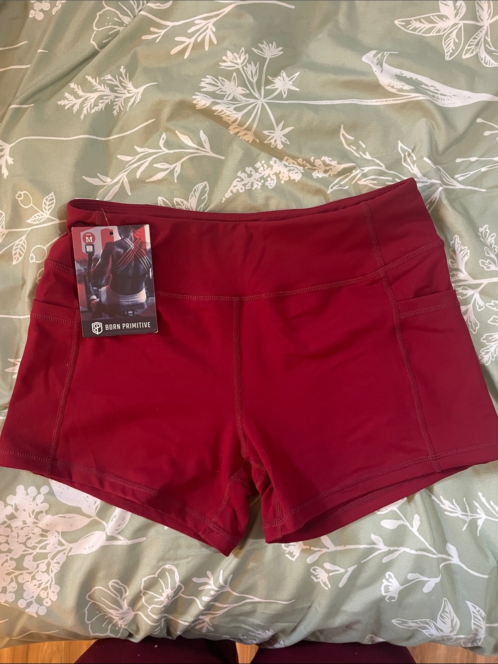 Born Primitive Women's Burgundy Athletic Performance Shorts
